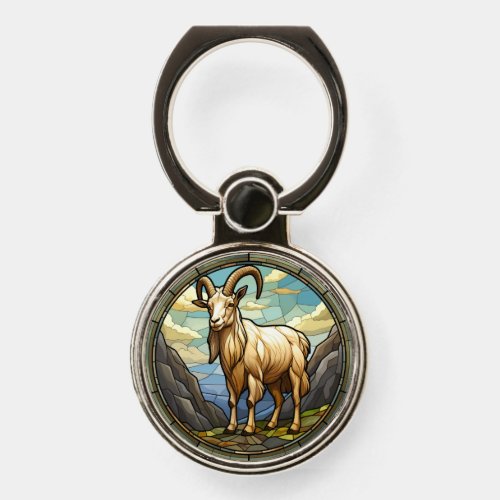Sweet Stained Glass Billy Goat Phone Ring Stand