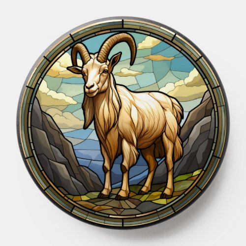 Sweet Stained Glass Billy Goat PopSocket