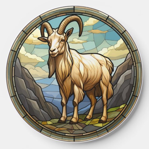 Sweet Stained Glass Billy Goat Wireless Charger