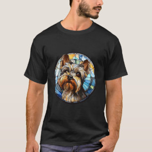 Sweet Stained Glass Dog Yorkshire Terrier T-Shirt