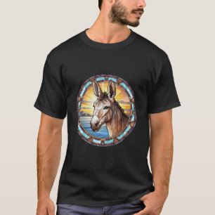 Sweet Stained Glass Donkey T-Shirt
