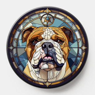 Sweet Stained Glass English Bulldog PopSocket