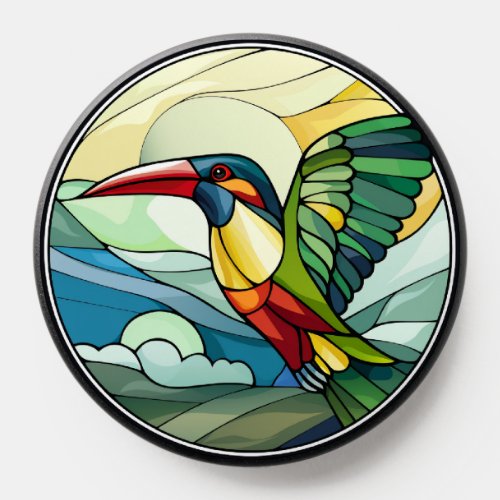Sweet Stained Glass Toucan Bird PopSocket