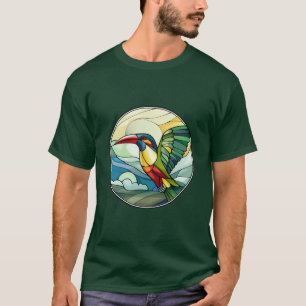 Sweet Stained Glass Toucan Bird T-Shirt