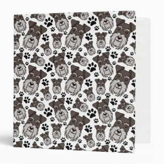 Sweet Standard Schnauzer Miniature Pet Puppy Dog 3 Ring Binder