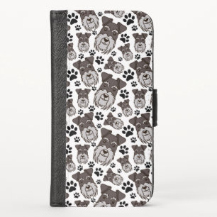 Sweet Standard Schnauzer Miniature Pet Puppy Dog iPhone X Wallet Case