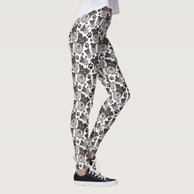 Sweet Standard Schnauzer Miniature Pet Puppy Dog Leggings (Right)