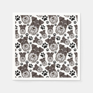 Sweet Standard Schnauzer Miniature Pet Puppy Dog Napkins