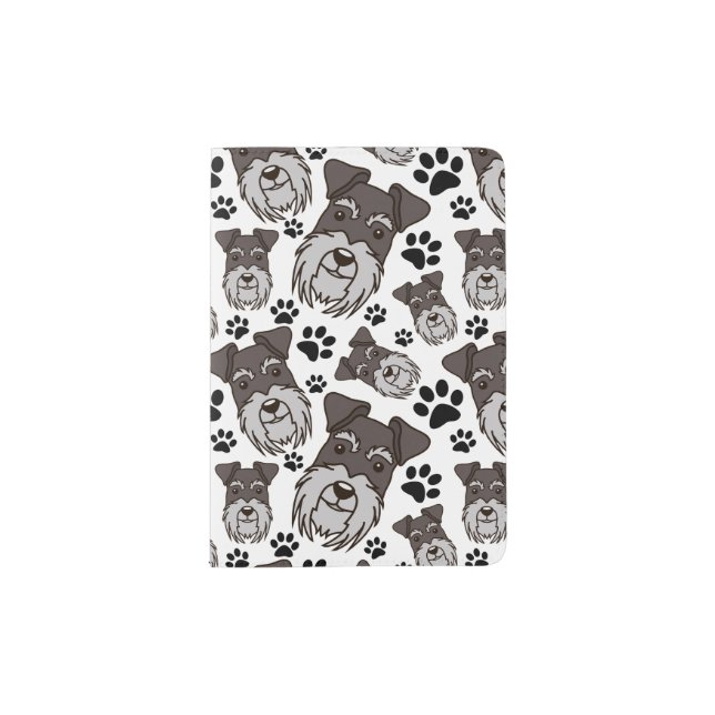 Sweet Standard Schnauzer Miniature Pet Puppy Dog Passport Holder (Front)