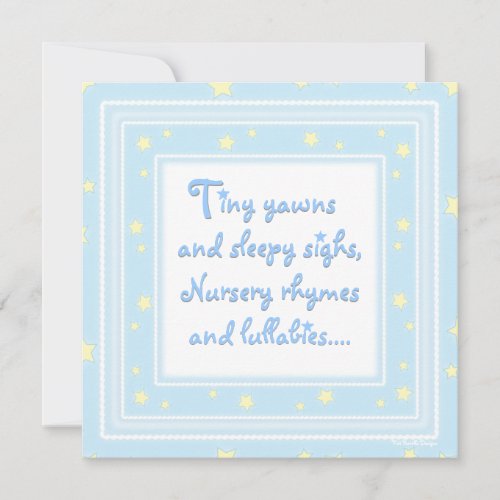 Sweet Stars Blue Baby Shower Invitation