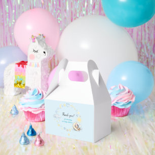 Sweet Stars Blue Clouds Teddy Bear Baby Shower Favor Boxes