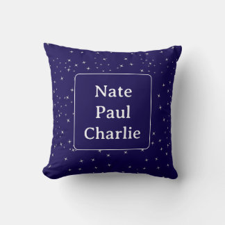 Sweet Stars Name Throw Pillow