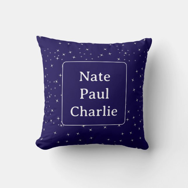 Sweet Stars Name  Throw Pillow (Front)