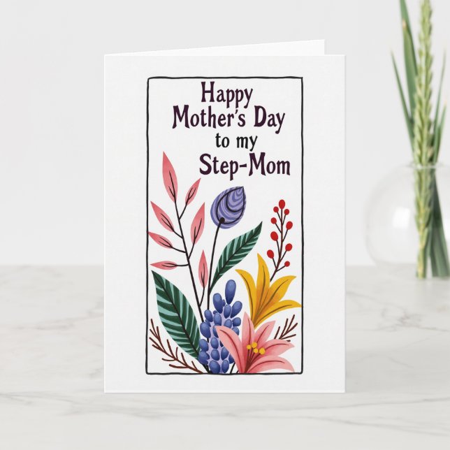Sweet Step Mom Mothers Day Card (Front)