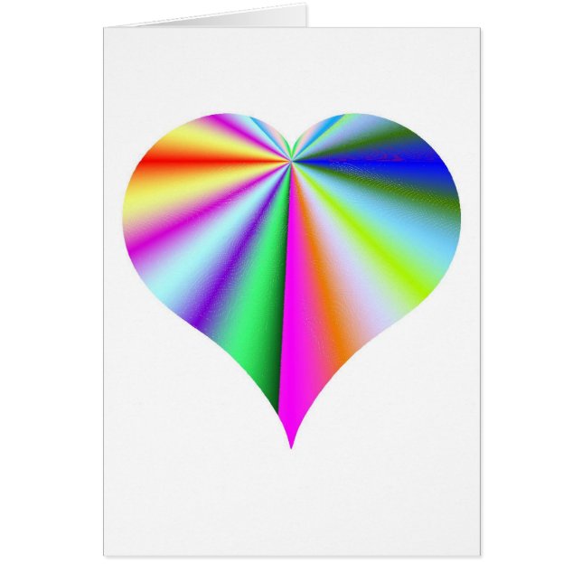Sweet Sticky Rainbow Heart Card (Front)