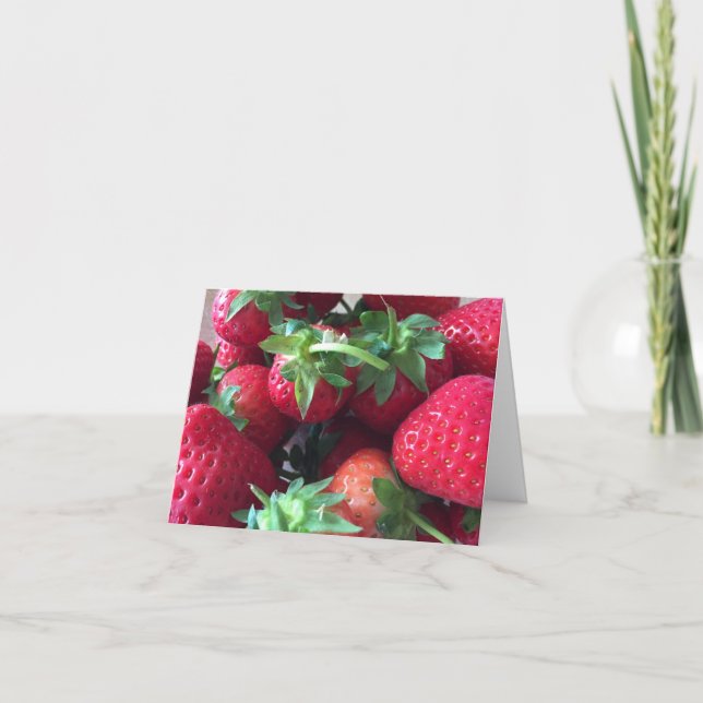 Sweet Strawberries Card (Front)