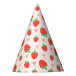 Sweet Strawberries &amp; Hearts Party Hat