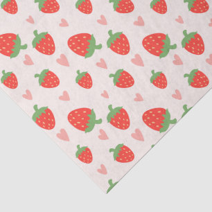 Sweet Strawberries & Hearts Tissue Paper