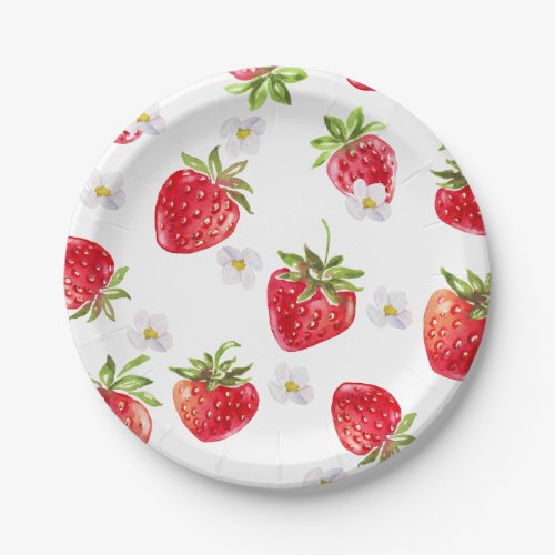 Sweet Strawberry Baby Shower 7 Inch Paper Plates