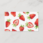 Sweet Strawberry Baby Shower Diaper Raffle Ticket  Enclosure Card (Back)
