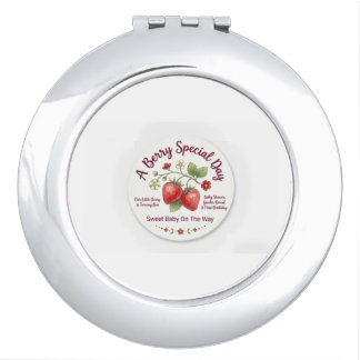 Sweet Strawberry Baby Shower & First Birthday Compact Mirror