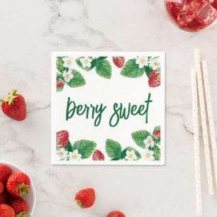 Sweet Strawberry Baby Shower Napkins