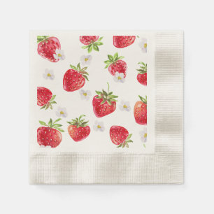 Sweet Strawberry Baby Shower Napkins