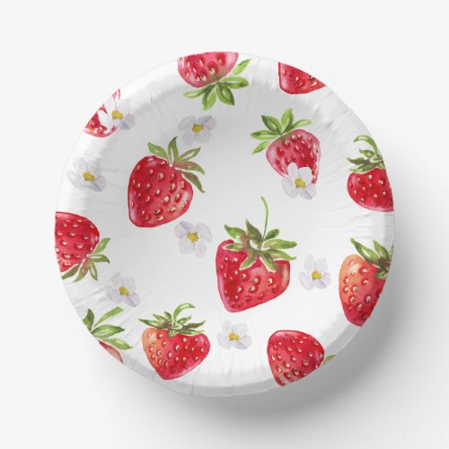 Sweet Strawberry Baby Shower  Paper Bowls