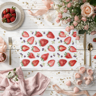 Sweet Strawberry Baby Shower Paper Placemat