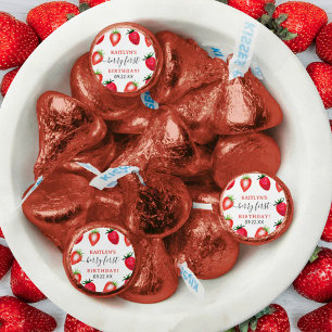 Sweet Strawberry Berry First 1st Birthday Hershey®'s Kisses®