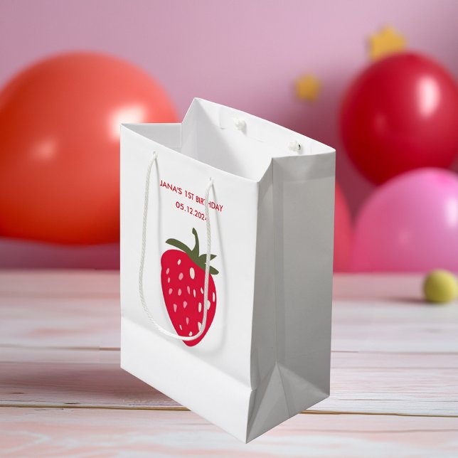 Sweet Strawberry Birthday Medium Gift Bag (Creator Uploaded)