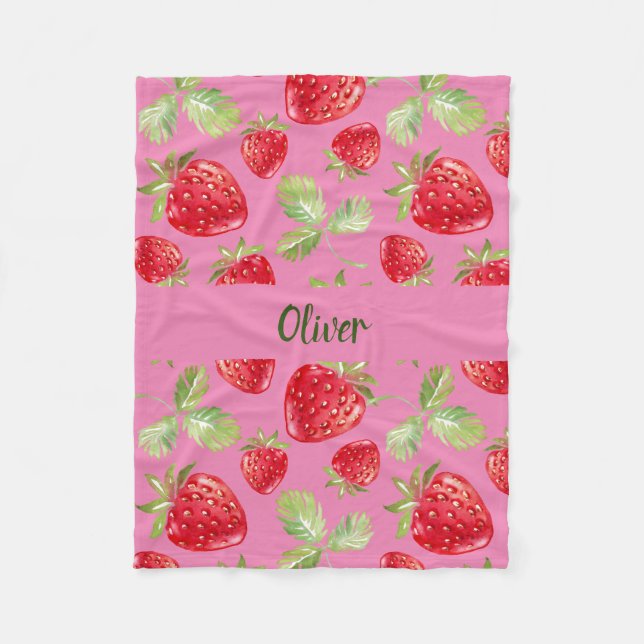 Sweet Strawberry Blanket For Berry Lovers (Front)