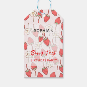 Sweet Strawberry & Blossom Invitation Gift Tags