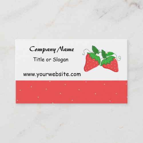 Sweet Strawberry Business Cards
