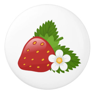 Sweet Strawberry Ceramic Knob