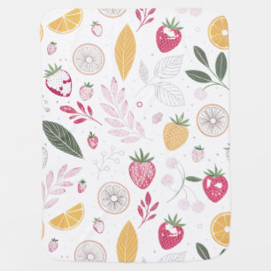Sweet Strawberry & Citrus Baby Blanket