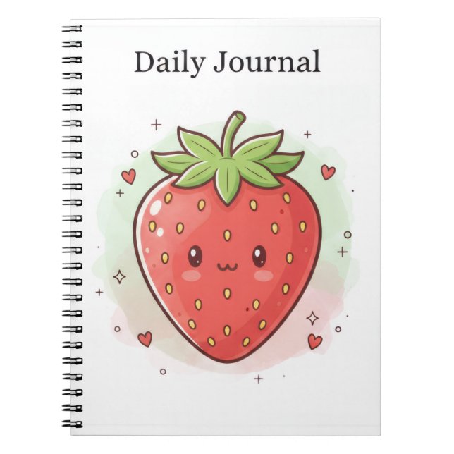 Sweet Strawberry Daily Journal (Front)