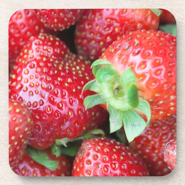 Sweet Strawberry Drink Coaster (Front)