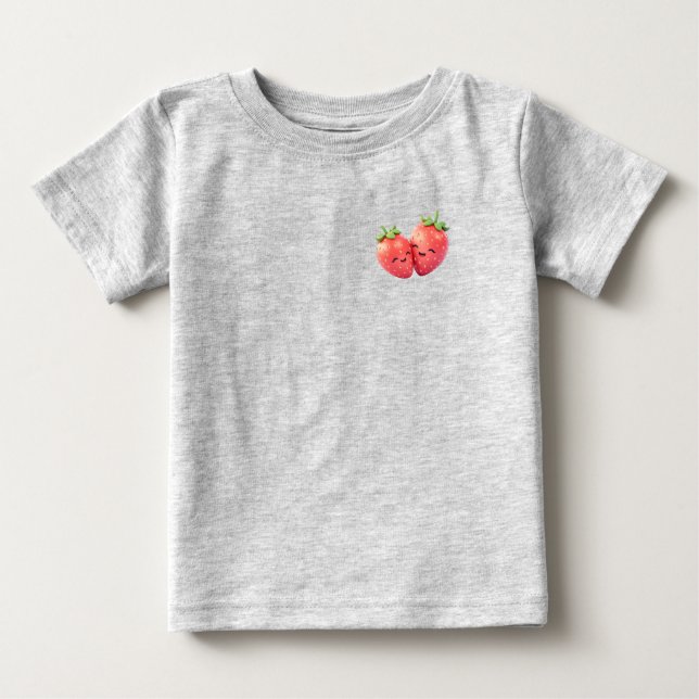 Sweet Strawberry Duo Baby T-Shirt (Front)