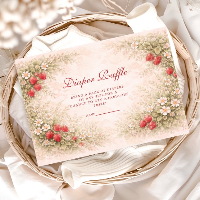 Sweet Strawberry Garden Diapper Raffle Enclosure Card (Creator Uploaded)
