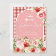 Sweet Strawberry Girl Baby Shower Invitation