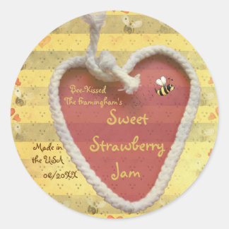 Sweet Strawberry Jam Jar Label (Customize)