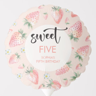 Sweet strawberry kids birthday balloon