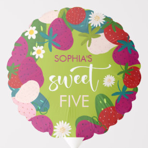 Sweet strawberry kids birthday balloon
