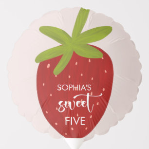 Sweet strawberry kids birthday balloon