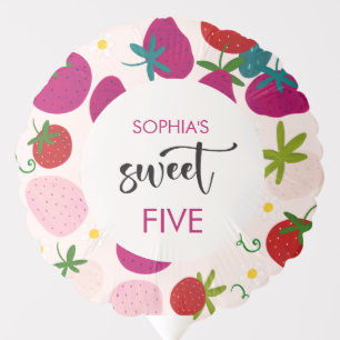 Sweet strawberry kids birthday balloon