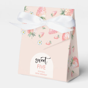 Sweet strawberry kids birthday favor boxes