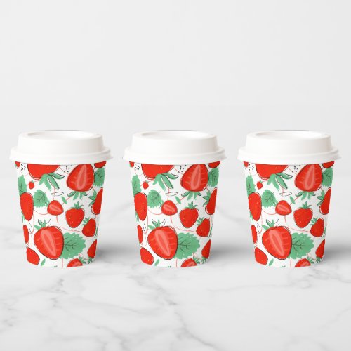 Sweet Strawberry Paper Cups
