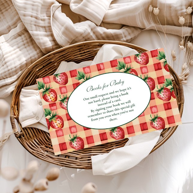 Sweet Strawberry Picnic Books for Baby  Enclosure Card (Creator Uploaded)
