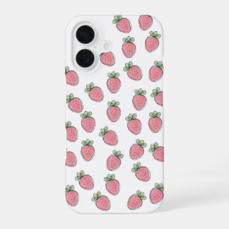 Sweet Strawberry Print iPhone 16 Case